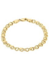 outstanding 10k gold 5mm heart childrens bracelet